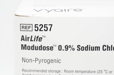 CareFusion 5257 AirLife Modudose 0.9%Sodium Chloride Solution USP - Box of 100